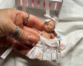 Handmade Mini Doll Dress Set, Tiny Doll Clothes, Fits 2.4-3.1" Dolls