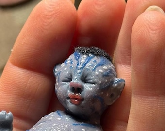 Mini bambola Avatar in silicone, bambola in miniatura fatta a mano, 3 pollici