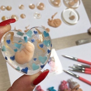 Memorial sculpture,Made to Order, embroidery baby,Baby memory gifts,4-5-6-7-8-9-10weeks gestation fetus,baby, Memorial,Keepsake,miscarriage