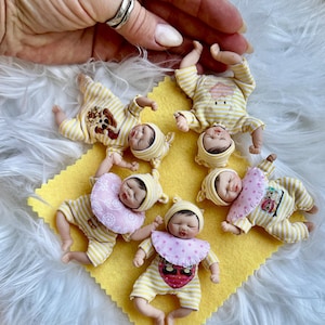 mini Baby,ooak doll miniature,doll house,newborn baby2,9,polymer clay doll,art dolls,tiny dolls,vintage doll, hand made doll