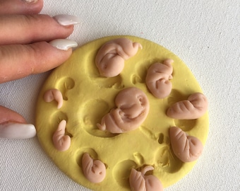 mold for embryos / fetus  mold for embryo 6-7-8 weeks/Honor Sculpture-mold/mini mold embryo,miscarriage,mold embryo