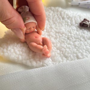 Full body silicone doll, Mini silicone baby doll 7.5 cm , silicone mini  reborn,Tiny baby doll