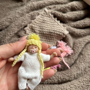 Mini Reborn Puppe,Baby,Baby Puppe,OOAK Puppe,Puppenhaus,Handgemachte Puppe,Fimo Puppe,Reborn Baby,Kunstpuppen,