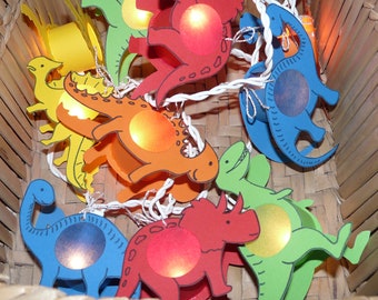 Dinosaur fairy lights