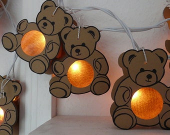 Fairy lights teddy bear