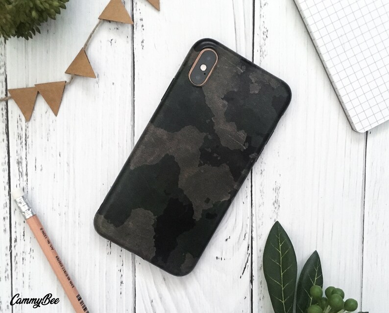 Camouflage iPhone Case iPhone 11 Case iPhone 11 Pro Case iPhone 11 Pro Max Case Xs Max Case XS Case XR Case X Case 8 Plus 8 7 SE 6S 6 Green