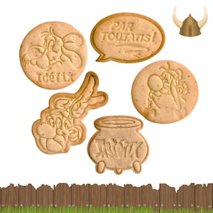 Asterix theme cookie cutter cookie cut cookie stamp