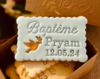 Timbre à biscuits Baptême Emporte-pièce baptême timbre à biscuits personnalisé