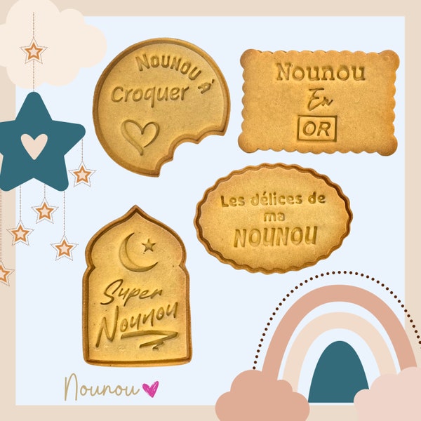 emporte-pièce merci nounou Timbre à biscuit merci nounou Nanny cookie cutter baby-sitter cookie cutter