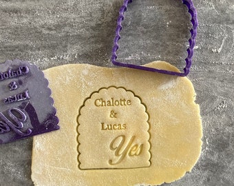 Cookie cutters Personalized wedding wedding cookie stamp