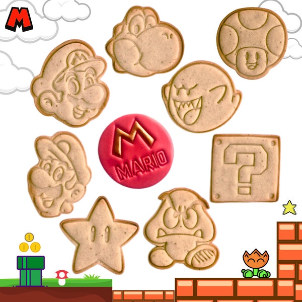 Emporte-pièce Mario coupe biscuit Mario cutter cookie jeux video