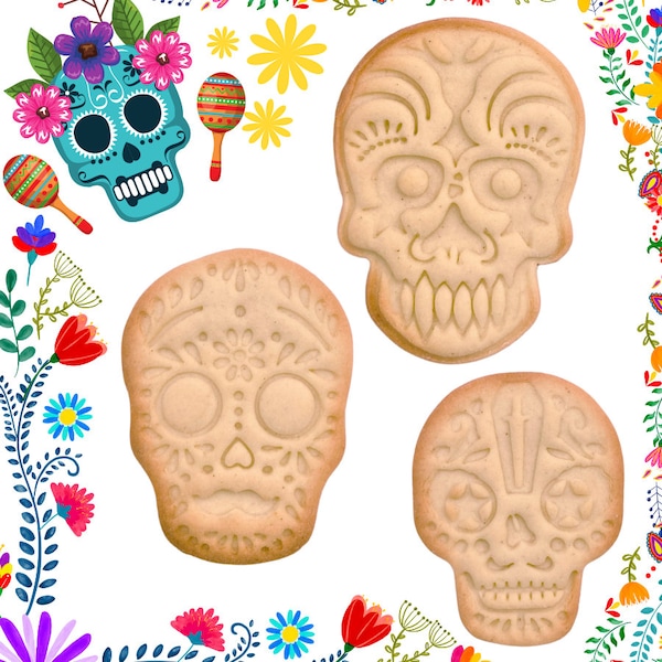 Emporte-pièce crâne mexicain cutter cookie mexicain tête de mort mexicaine