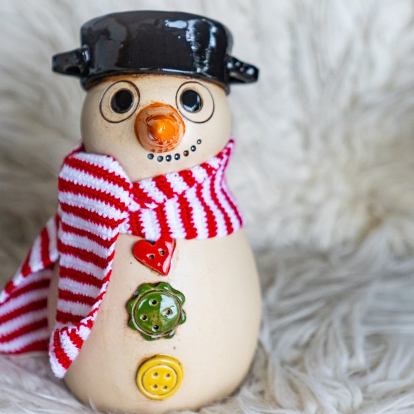 Frosty der Keramik-Schneemann