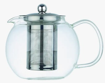 Théière boule 1L filtre et couvercle inox