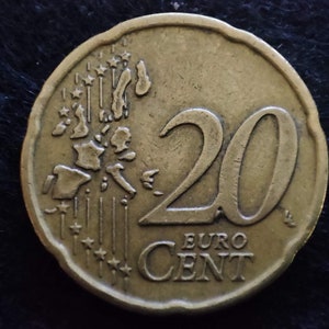 Rare Error Coin, 20 Cent Euro Coin 2002, 2002 Greek Coin, Greece 2002 Euro Coin, Eurocent, Father's Day Gift, Collectible Gift