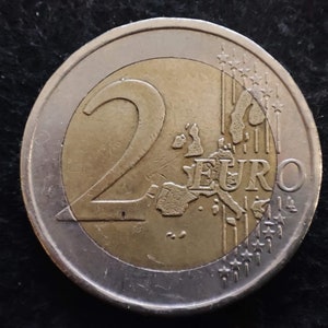 Rare Coin, 2 Euro Coin 2002 with S in star and mint error in both sides, 2002 Greece, Greek 2002 Euro Coin