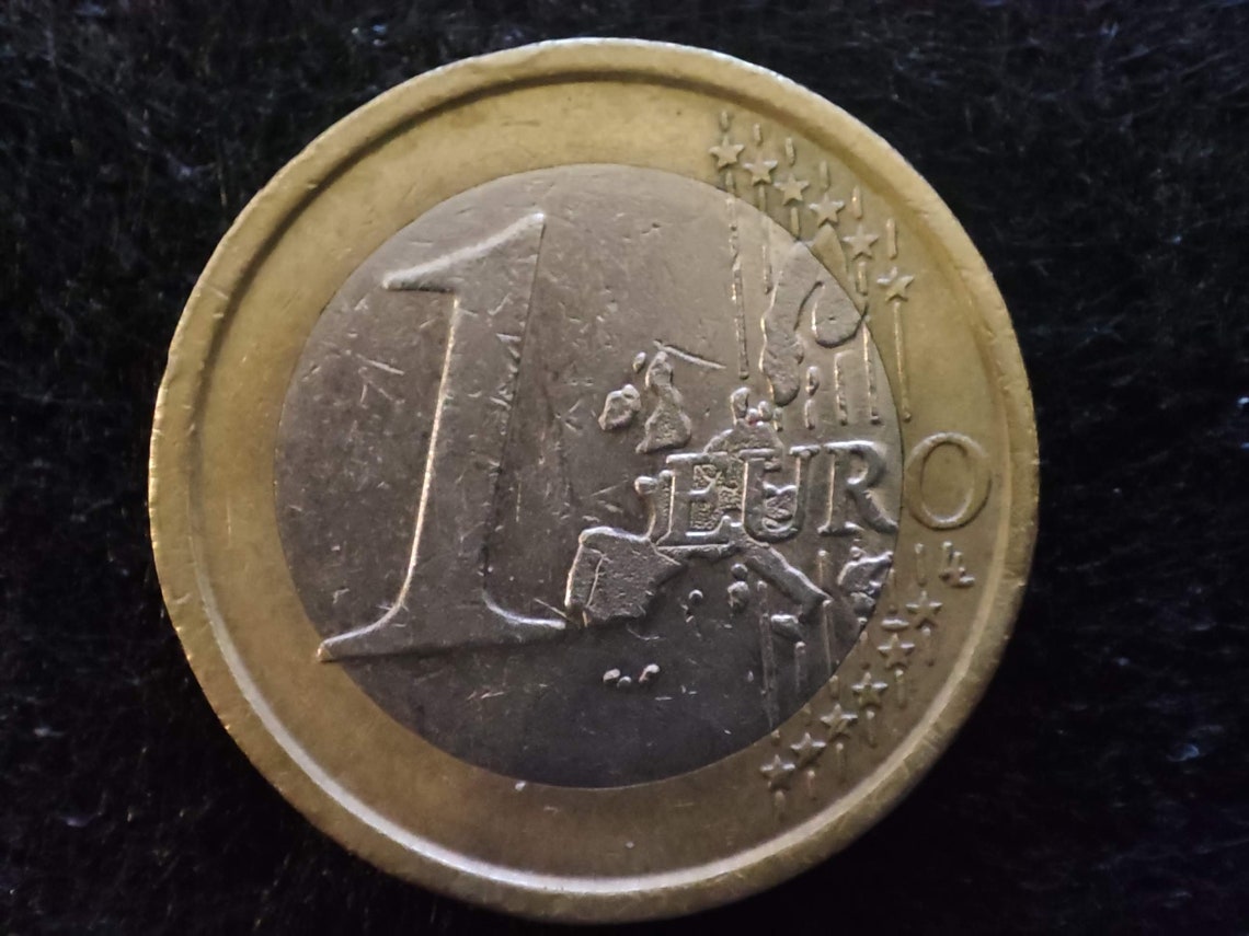 Pièce rare, pièce de 1 euro 2002 Italie, Léonard de Vinci, Italie 2002