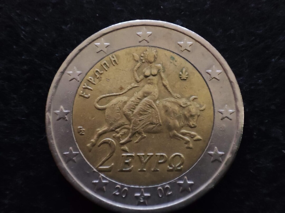 2 Euro Münze Griechenland 2002 Ohne S Rare Coin, 2 Euro Coin 2002 With S in Star and Mint Error, 2002 Greece