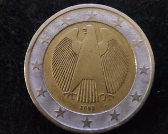 Rare Coin, 2 Euro Coin 2002 Germany A, Germany 2002 Euro Coin with Mint Error, Collectible Gift