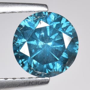 1.27cts 6.8mm Enchanting Blue Natural Loose Diamond &quot;SEE VIDEO&quot;