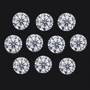 10 Stück VVS, VS, SI, I. 1,3 mm bis 1,7 mm Lose Sterne Echte Diamanten für Schmuck