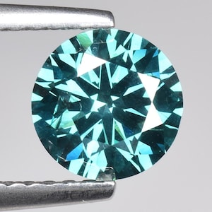 1.00cts 6.4mm Electrifying Blue Natural Loose Diamond &quot;SEE VIDEO&quot;