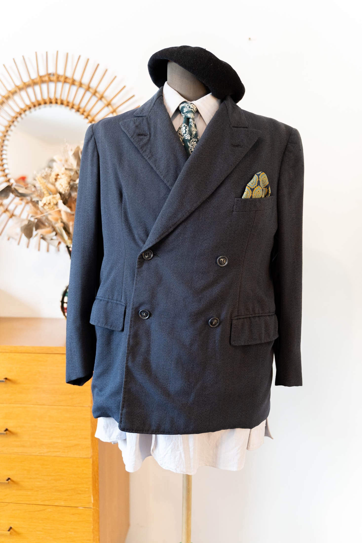 30s french bespoke wool tailored jacket