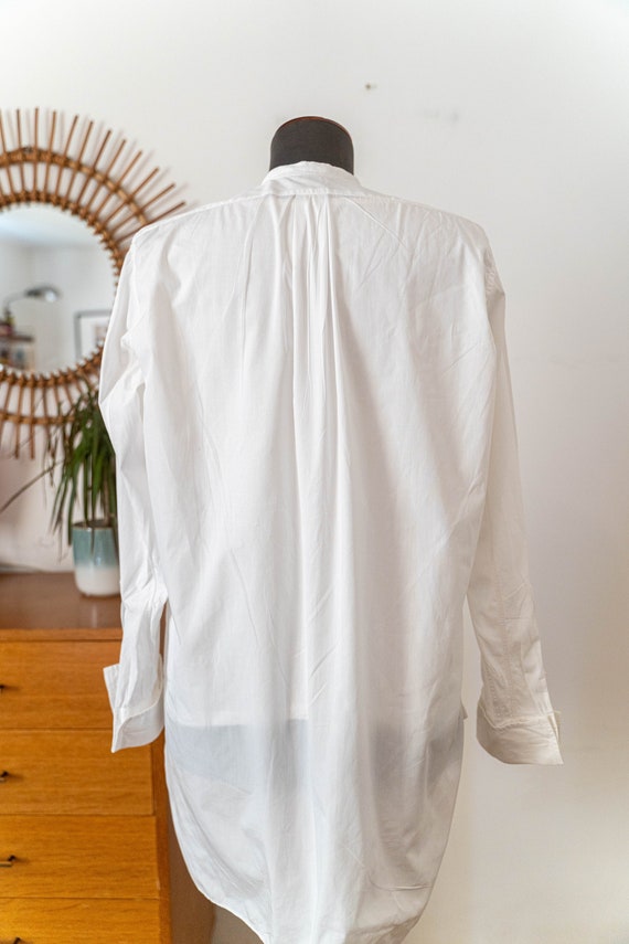 Vintage 1920s 1930s detachable collar shirt, whit… - image 3