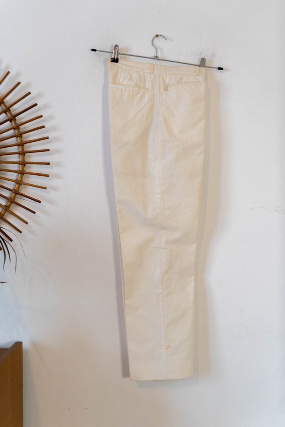 vintage 1950s French Summer Pants, White sanfor co