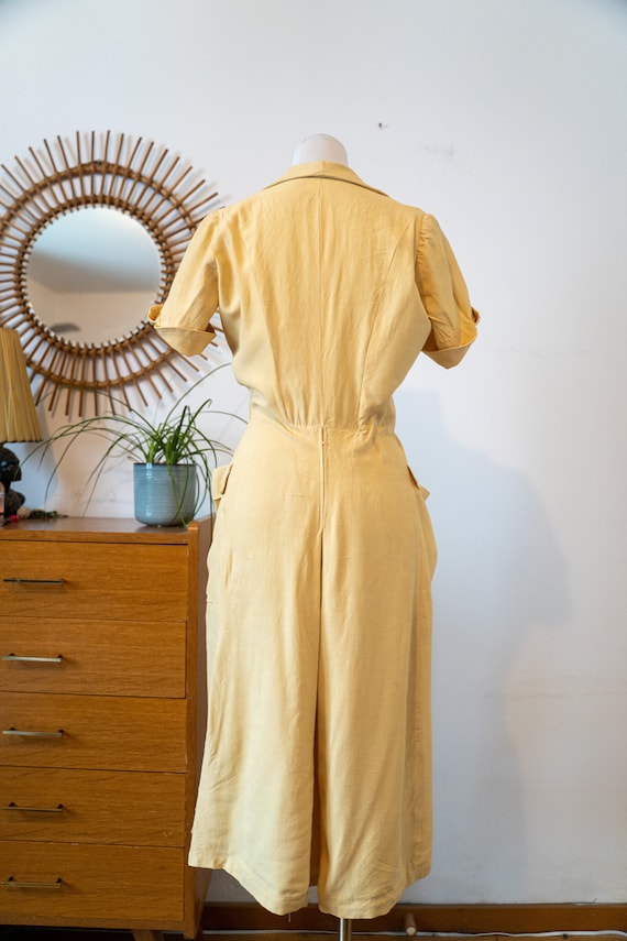 vintage 1940's 40s Handmade double breast Dress, … - image 5