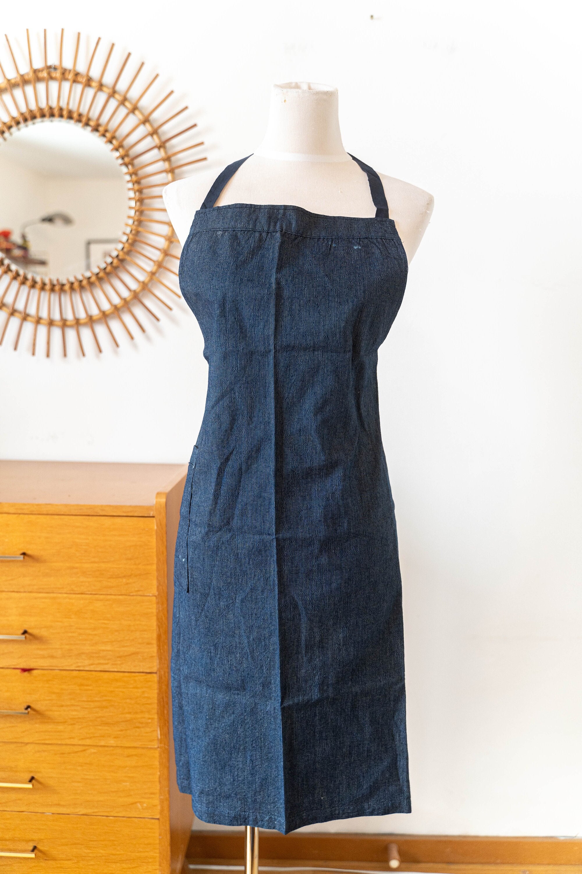アンティーク雑貨 VINTAGE DENIM WORK APRON 1950s 1960s Vintage 1950s 50s Workwear Work Apron, Indigo Denim Cotton - Etsy