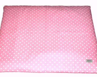 Wrap pad in pink/white with inlet - various patterns & sizes - zipper