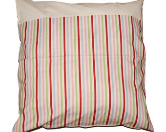 Pillowcase - colorful stripes - 80 x 80 cm - zipper - baby bed