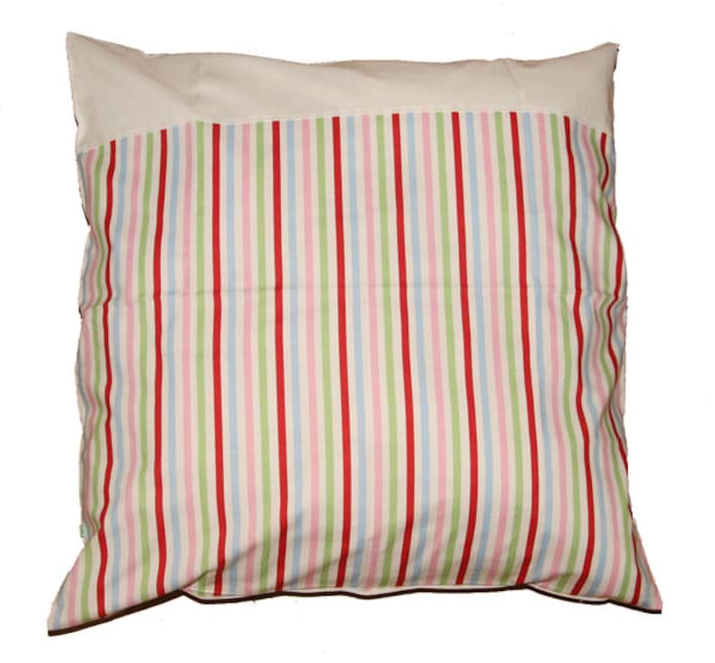 Pillowcase colorful stripes 80 x 80 cm zipper baby bed image 1