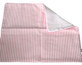 Chic striped pillowcase - 35 x 40 cm - colour choice - piqué white - piping - hotel clasp