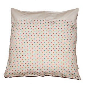 Pillowcase Tropical colorful dots 80 x 80 cm zipper baby bed image 1