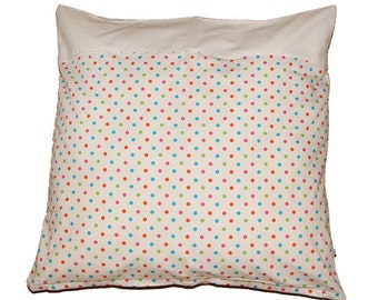 Pillowcase "Tropical" - colorful dots - 80 x 80 cm - zipper - baby bed