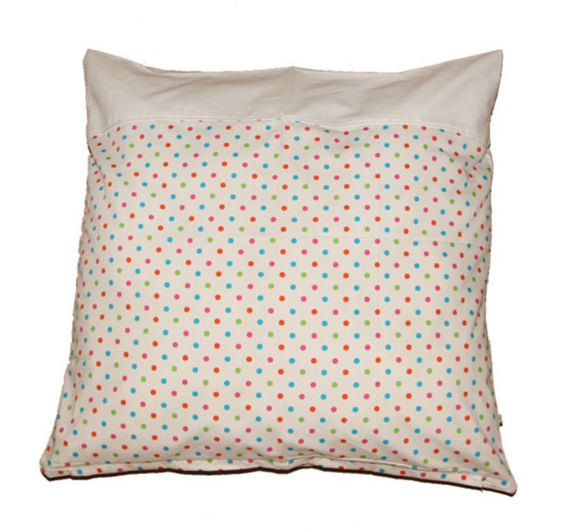 Pillowcase Tropical colorful dots 80 x 80 cm zipper baby bed image 1