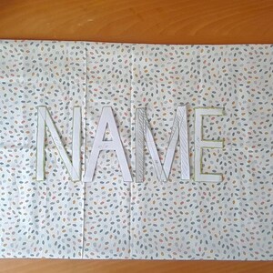 40 x 65 cm cushion cover with name white with colorful dots free choice of colors / name in a color mix image 6