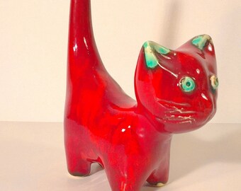 Katze Fisch Schmuck-rot