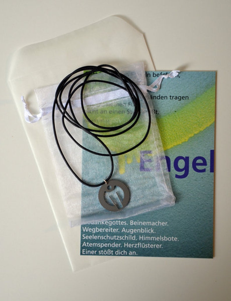 Anhänger Engel, Engelanhänger, Engel aus Edelstahl, Geschenk zur Konfirmation, Geschenk zur Firmung, Geschenk zur Erstkommunion Bild 2