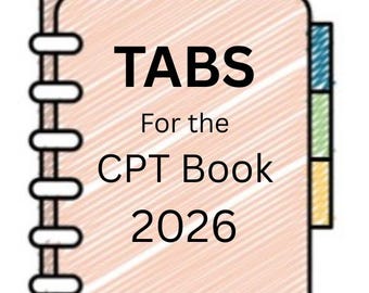 Book Tabs- CPT 2026 Book