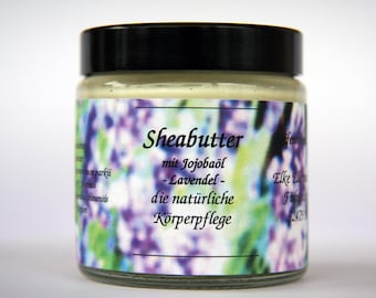 Sheabutter mit Jojobaöl (Lavendel) - vegan - 60 g