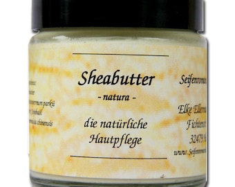 Sheabutter mit Jojobaöl (natura) - parfümfrei und vegan - 60 g