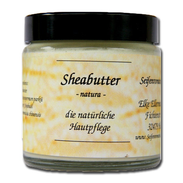 Sheabutter mit Jojobaöl (natura) - parfümfrei und vegan - 60 g