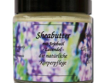 Sheabutter mit Jojobaöl (Lavendel) - vegan - 60 g