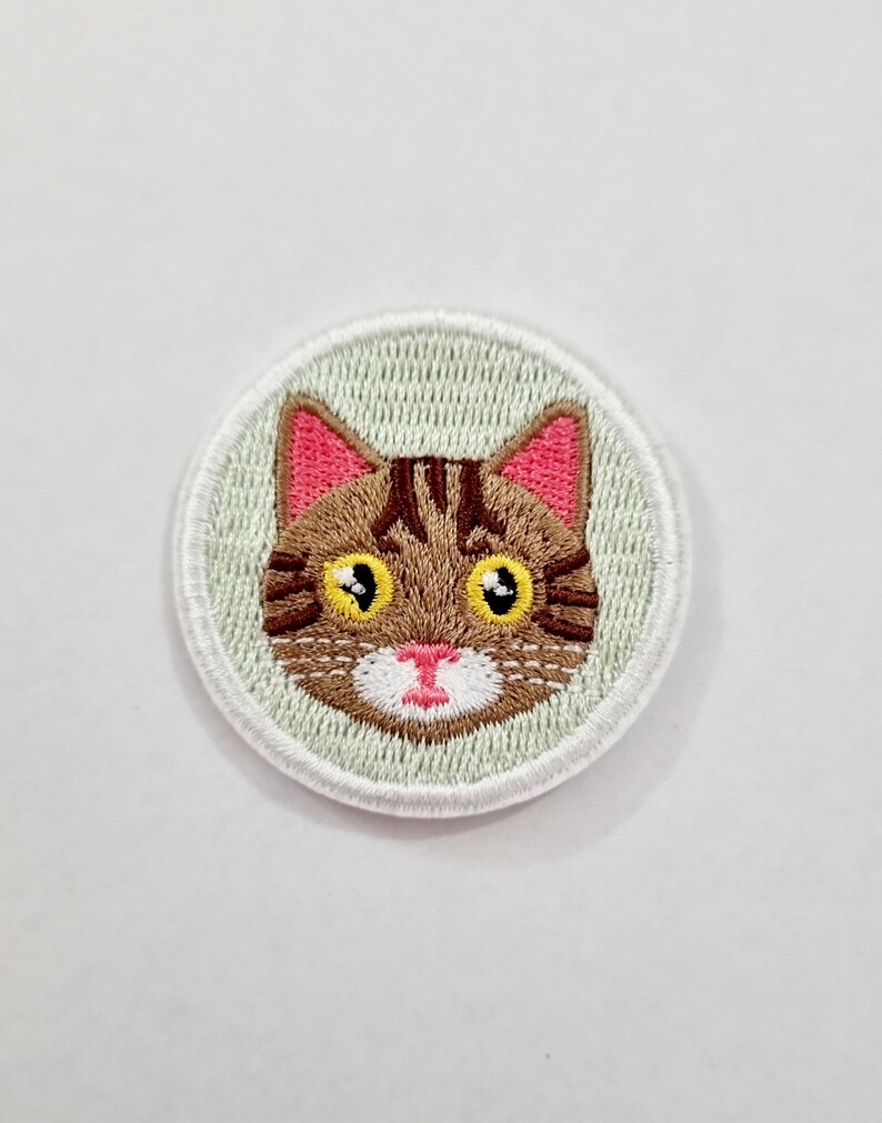 Patch Label Patches Labels Iron-On Patches Application Iron-On Patch Cat cat image 1