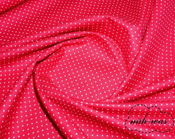 Dots of cotton fabric dots dark red