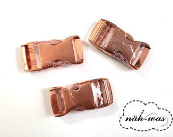 Buckle, buckle 25 mm rose gold * Accessories Pockets