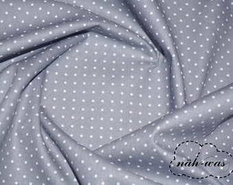 Dots cotton fabric * dots grey